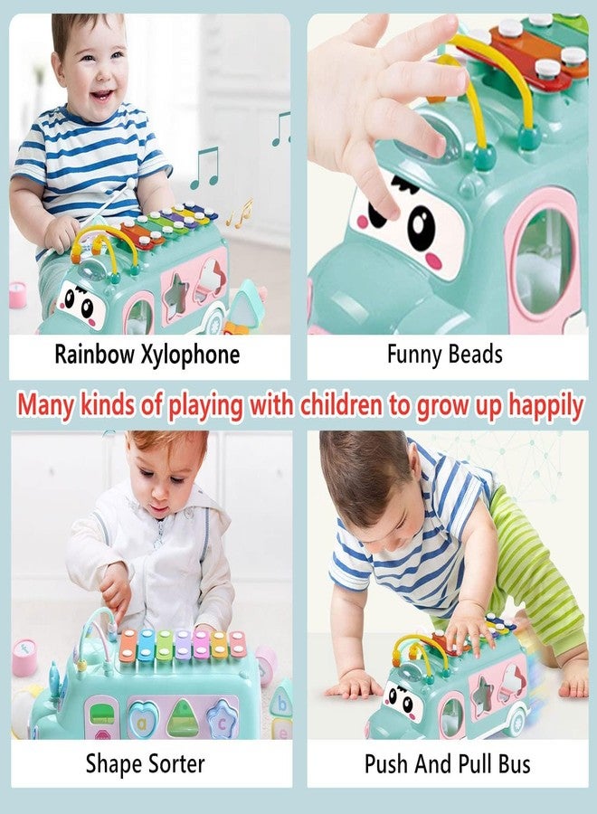 JBM ENTERPRISE Musical Happy Bus Toy | Xylophone & Shape Sorter, Push & Pull, Educational and Learning Toys for Kids Boys Girls Birthday Gift Multicolor Bus (As per Availability) - Image 4